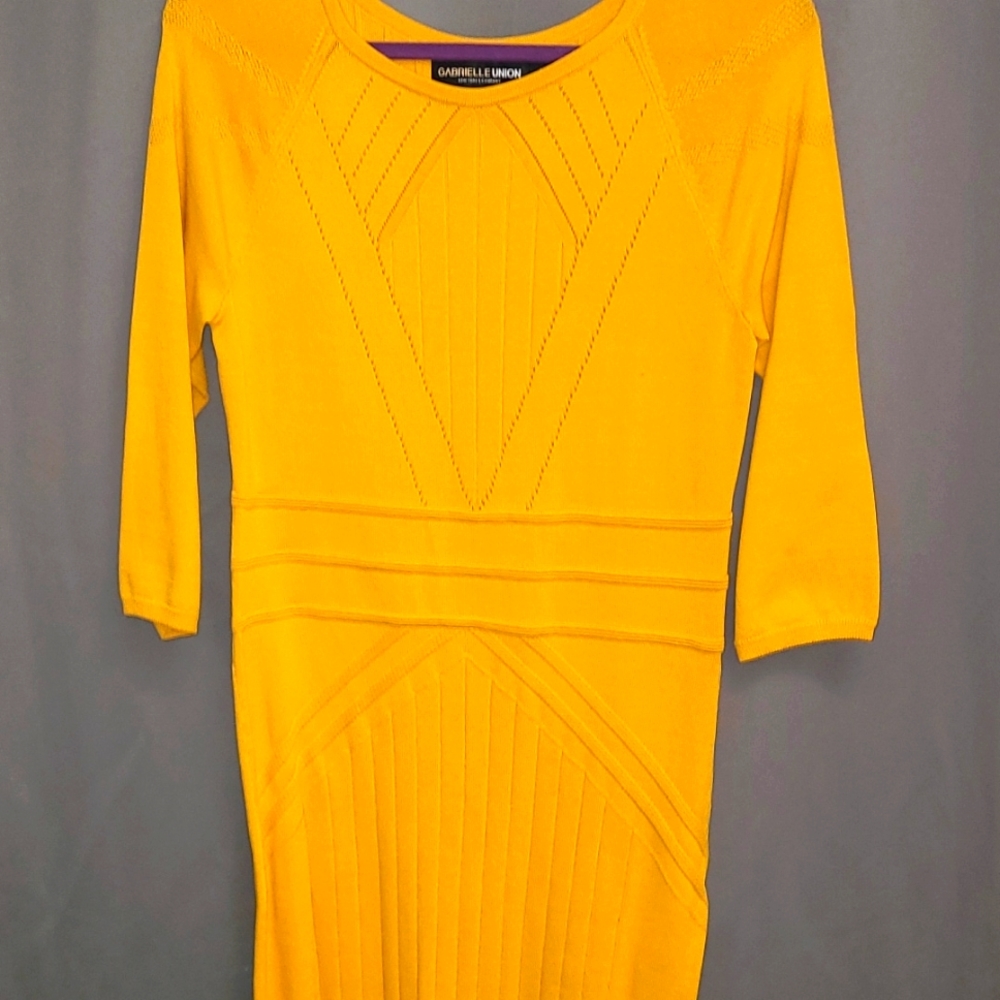 Size Medium Mustard Gabrielle Union Sweater  Dress